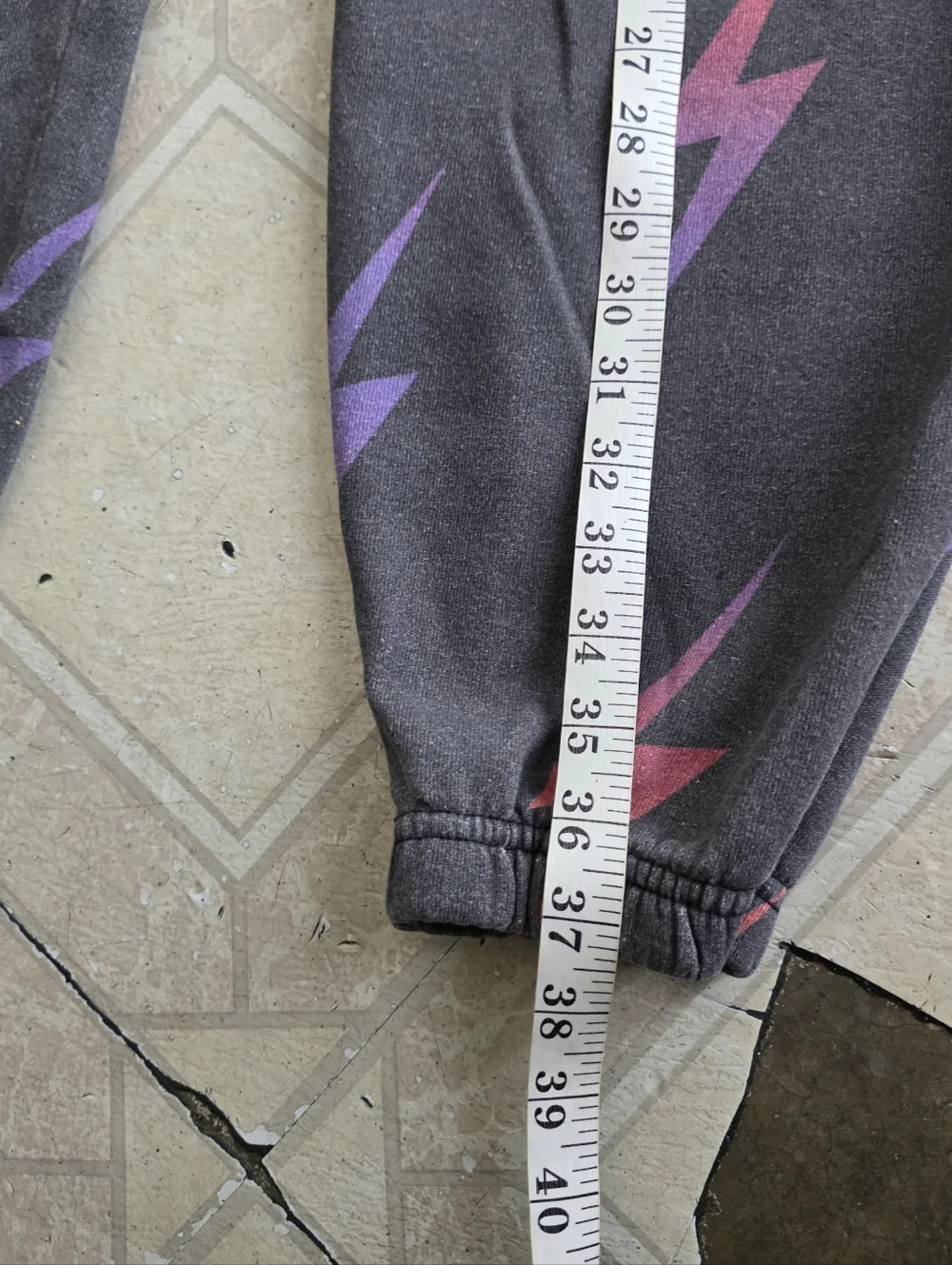 AVIATOR NATION Repeat Lightening Bolt Sweatpants Rainbow - Picture 4 of 8